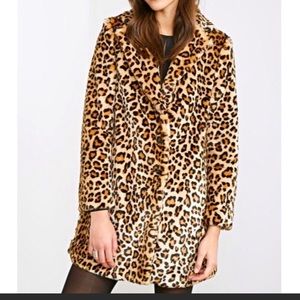 Forever21 Faux Fur Leopard Print Coat